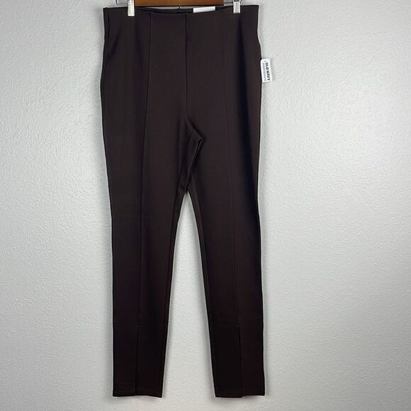 Old Navy Pants Extra High Rise Skinny Ponte Split  French Roast Brown Large - Picture 3 of 12
